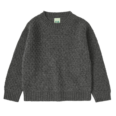 Fub Lambswool Crew Jumper - Grey Melange - Gemini Atelier