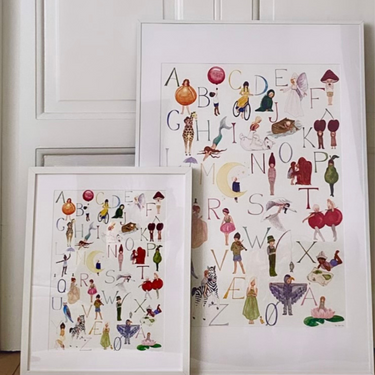 Hand-painted ABC Poster - 50x70cm - Gemini Atelier