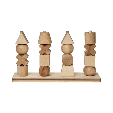 Wooden Story Stacking Montessori Toy XL - Natural - Gemini Atelier