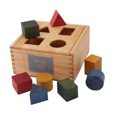 Wooden Story Shape Sorter Box - Rainbow - Gemini Atelier