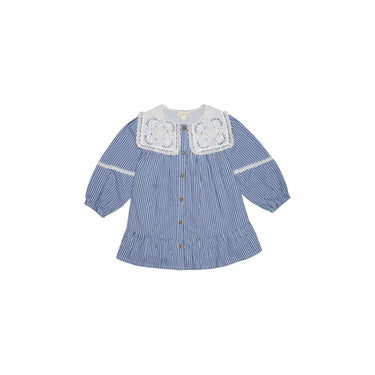 Louise Misha Arinola Dress - Blue Sonnet Vichy - Gemini Atelier