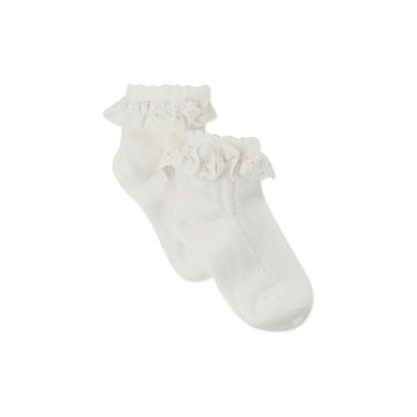 Tartine et Chocolat Ruffle Socks - White - Gemini Atelier