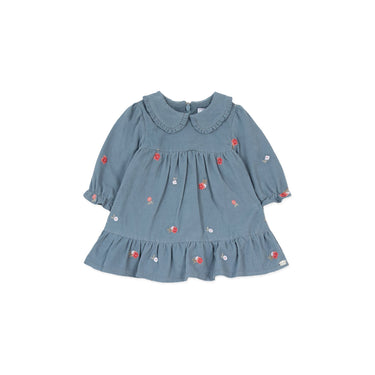 Tartine et Chocolat Corduroy Dress - Blue - Gemini Atelier