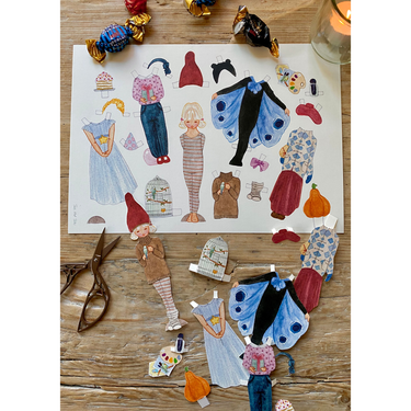 Hand-painted Dress-up Doll - Ruth - Gemini Atelier