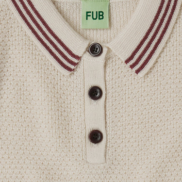 Fub Merino Pique Polo - Off-white