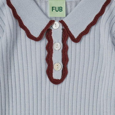 Fub Merino Rib Polo - Ice