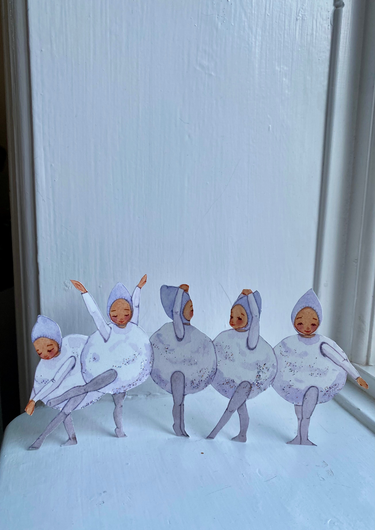 Tall Hat Tales - Hand-painted Snowball Children
