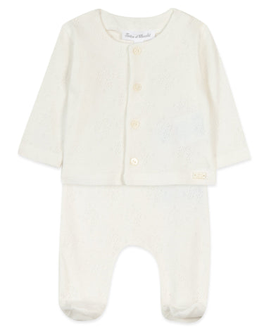 Top & Pant Baby Set - Off-White - GEMINI ATELIER