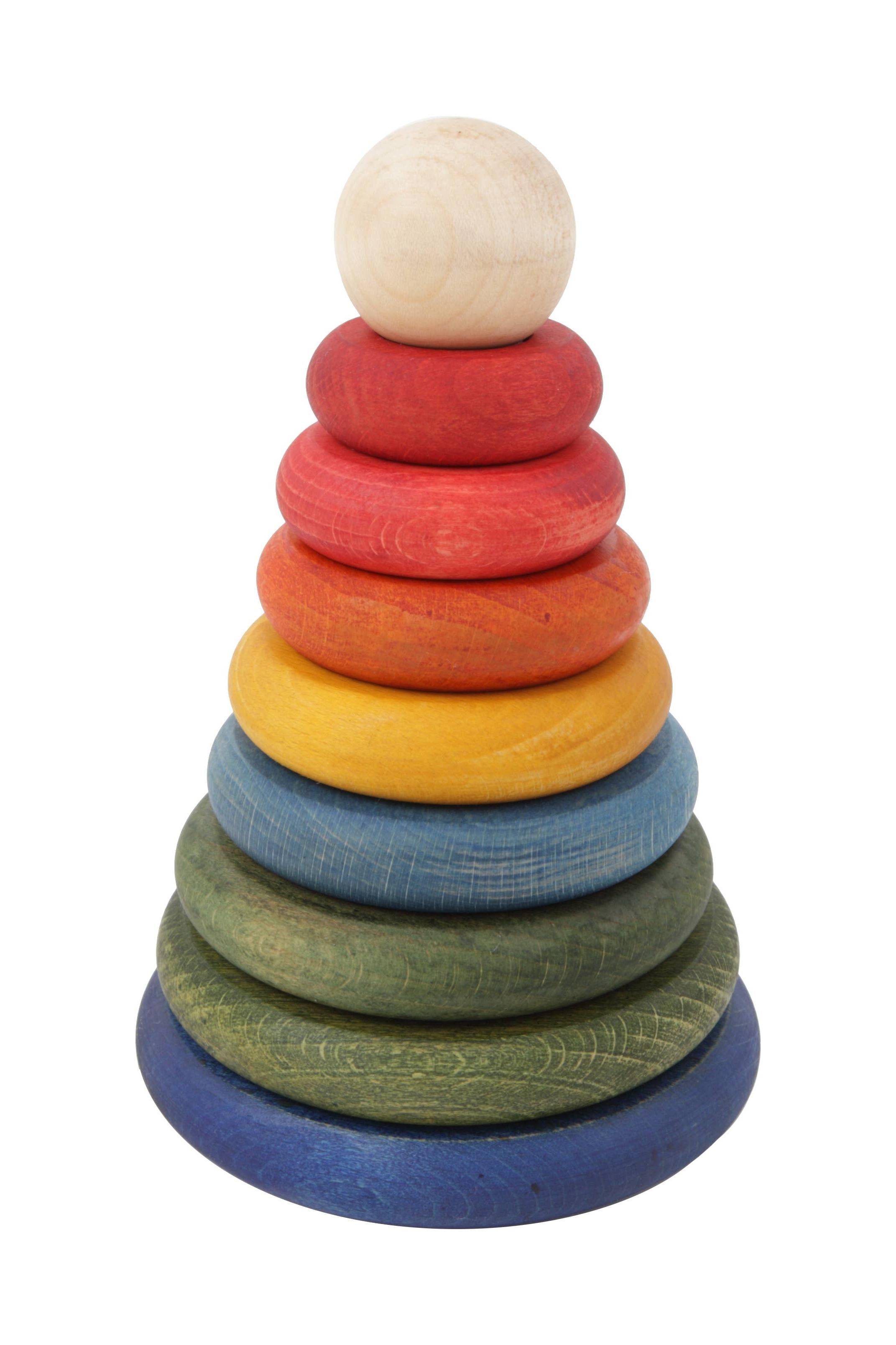 Stacking Montessori Toy Cone - Rainbow