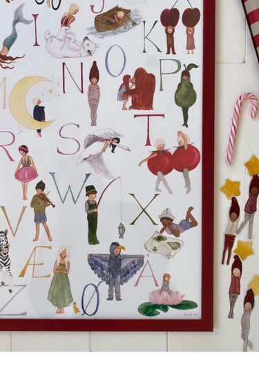 Hand-painted ABC Poster - 50x70cm - Gemini Atelier