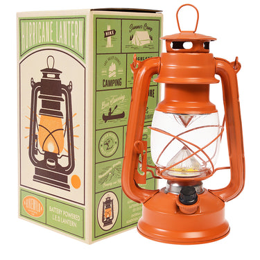 LED Hurricane Lantern - Orange