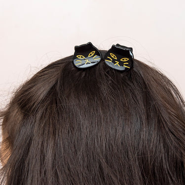 Hair Claw Clips - Set of 2 Black Cats