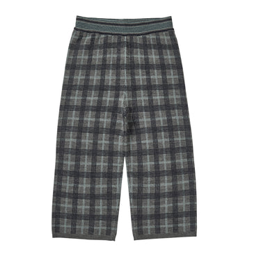 Fub Merino Check Pants - Grey Melange