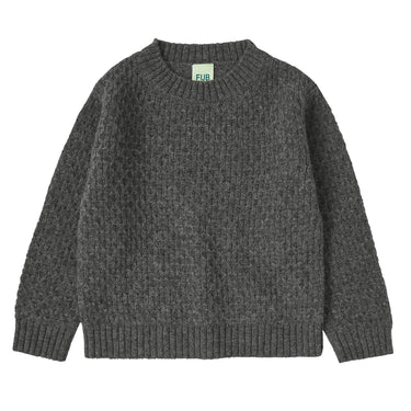 Fub Lambswool Crew Jumper - Grey Melange