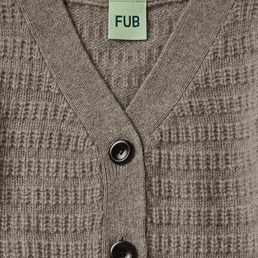 Fub Lambswool Cardigan - Hazel Melange