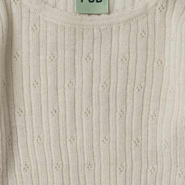 Fub Merino Baby Pointelle Body - Off-white