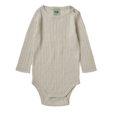 Fub Merino Baby Pointelle Body - Off-white