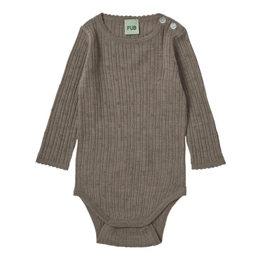 Fub Merino Baby Rib Body - Hazel Melange