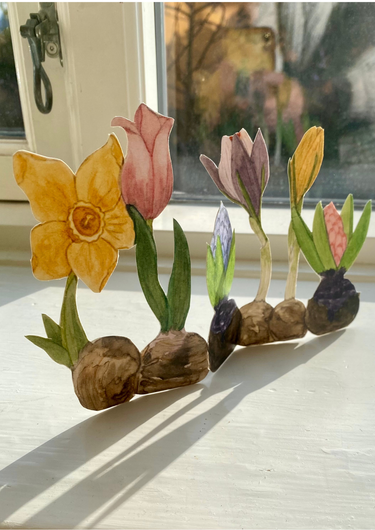 Tall Hat Tales - Hand-painted Hyacinths
