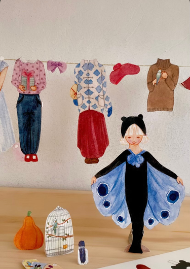 Hand-painted Dress-up Doll - Ruth - Gemini Atelier