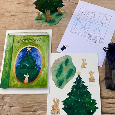 Hand-painted H.C. Andersen The Fir Tree - DIY with audio tale