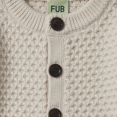 Fub Merino Baby Structure Cardigan - Off-white