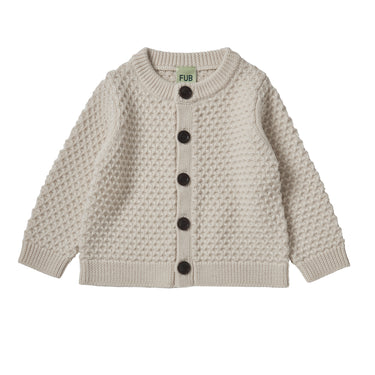 Fub Merino Baby Structure Cardigan - Off-white