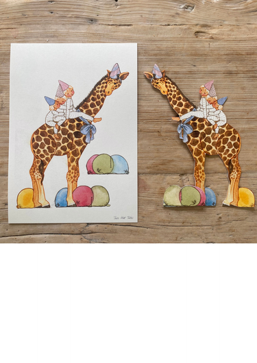 Tall Hat Tales - Hand-painted Giraffe
