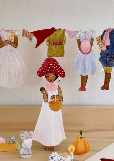 Hand-painted Dress-up Doll - Iben - Gemini Atelier