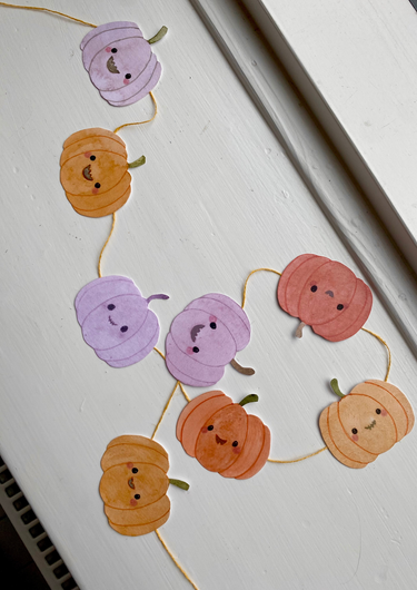 Tall Hat Tales - Hand-painted Halloween Garland