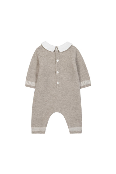 Tartine et Chocolat Wool Onesie - Heather Greige