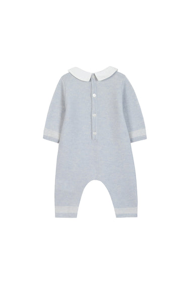 Tartine et Chocolat Wool Onesie - Heather Blue