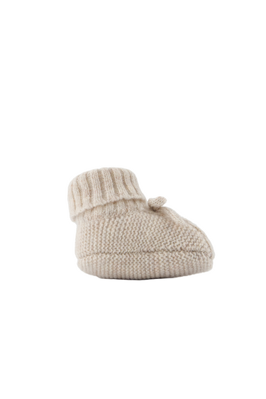 Tartine et Chocolat Wool Booties - Heather Greige