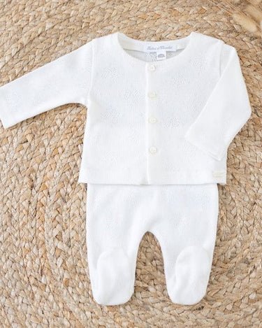 Top & Pant Baby Set - Off-White - GEMINI ATELIER