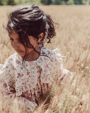 Arinola Dress - Cream Bucolia Fields - GEMINI ATELIER