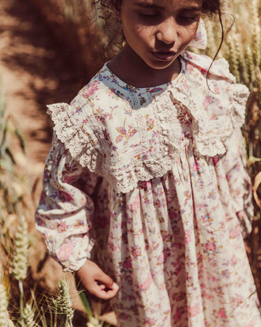 Arinola Dress - Cream Bucolia Fields - GEMINI ATELIER