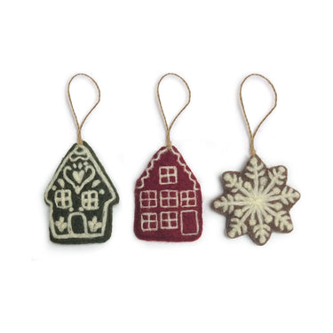 Gamcha Ginger Houses & Snowflake Ornaments