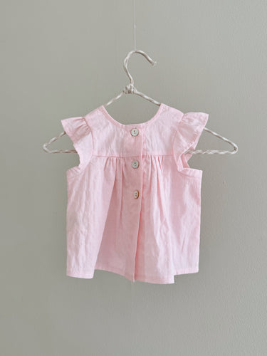 Lalaby Daisy Baby Top - Bubble Gum