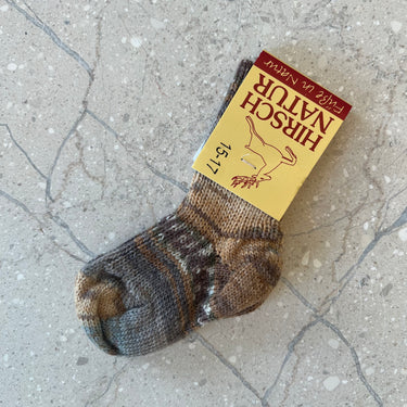 Hirsch Wool Socks - Brown Melange