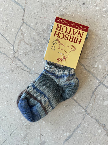 Hirsch Wool Socks - Blue Melange - Gemini Atelier