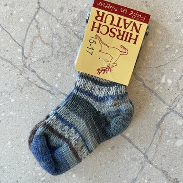 Hirsch Wool Socks - Blue Melange