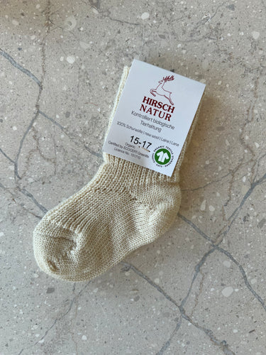 Hirsch Wool Socks - Natural - Gemini Atelier