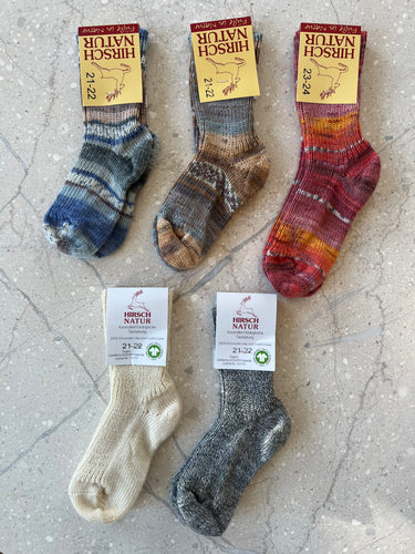 Hirsch Wool Socks - Natural - Gemini Atelier
