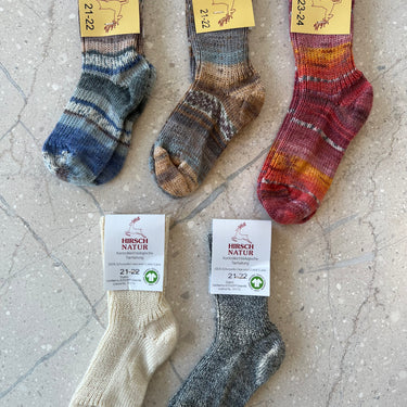 Hirsch Wool Socks - Red Melange