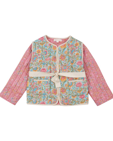 Teliani Jacket - Water Riverside Flower/Pink Mallow Romance - GEMINI ATELIER