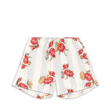 Kim Slit Shorts - Peony Stripe - GEMINI ATELIER