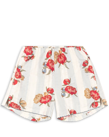 Kim Slit Shorts - Peony Stripe - GEMINI ATELIER