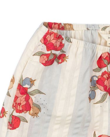 Kim Slit Shorts - Peony Stripe - GEMINI ATELIER