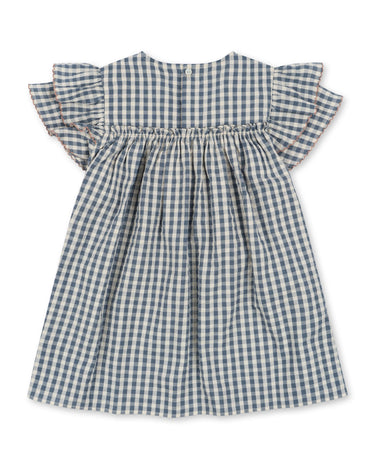 Kim Dress - Captains Blue Check - GEMINI ATELIER