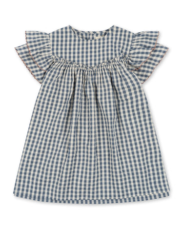 Kim Dress - Captains Blue Check - GEMINI ATELIER